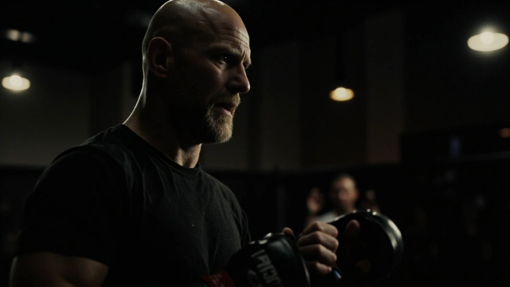 Keith Jardine observing a fighter drill combinations during a private session in his Albuquerque gym.